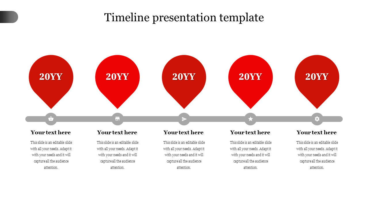 Free - Best Timeline Presentation Template Design PPT Slide